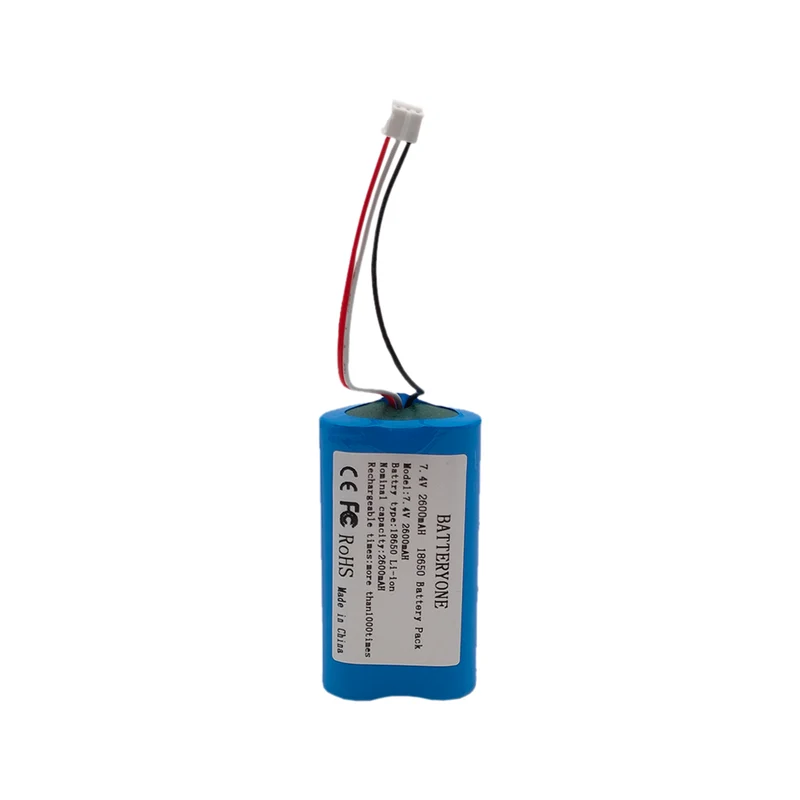 NTC 7,4V 18650 2S1P 2600mAh Akku für Canton Musicbox XS 3-polig 2.0-3P/2.54-3P
