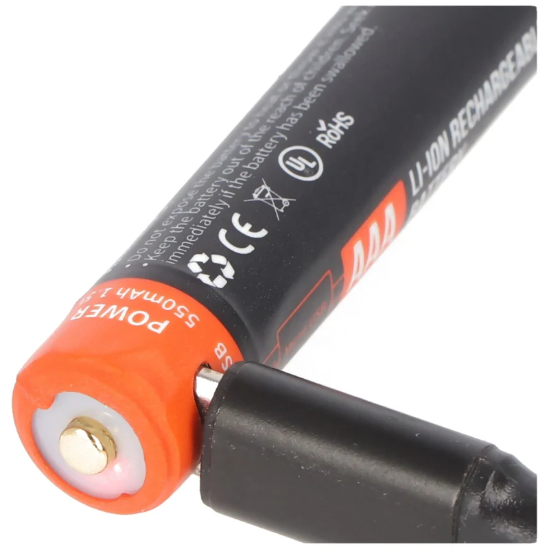 AccuCell Rundzelle AAA, Li-ion, 1,5V, 550mAh, 0,8Wh, mit USB-Ladeanschluss
