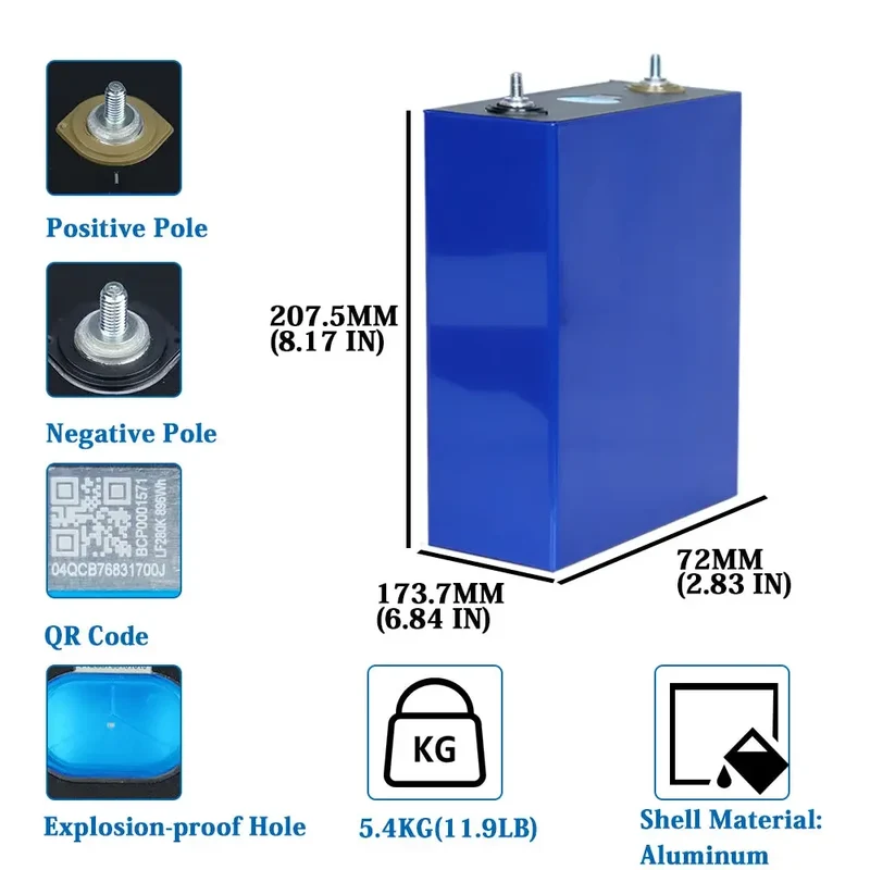 EVE 280K LiFePO4 Battery Cells - Brand New Grade A with QR Code