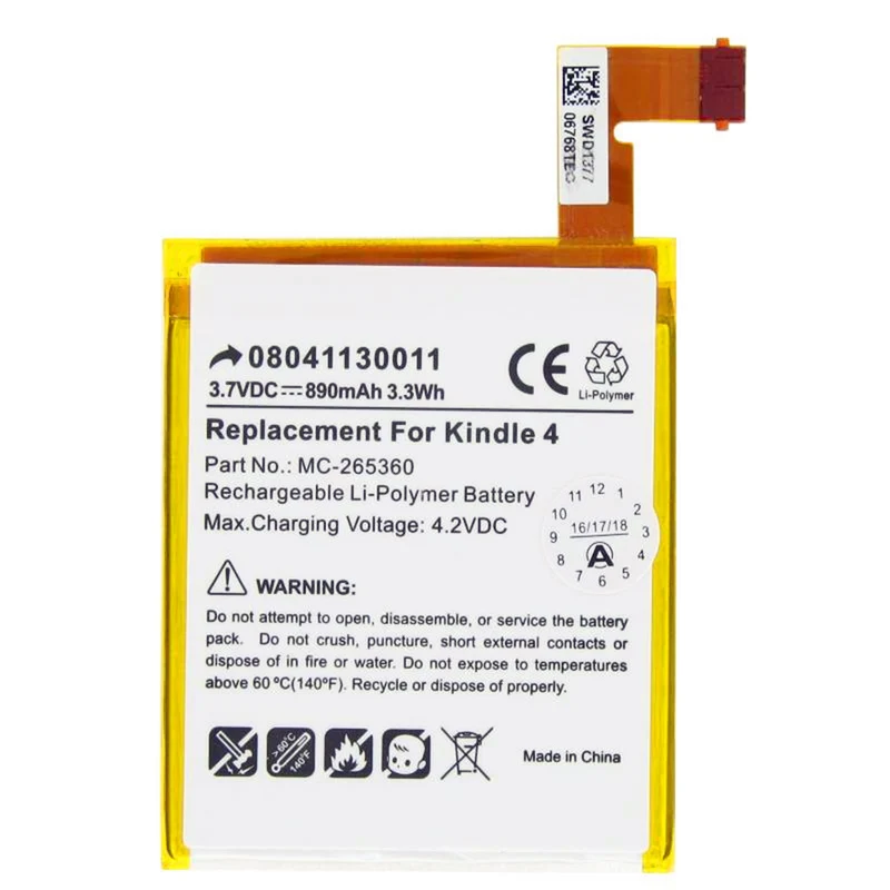 Akku für Amazon Kindle 4, Kindle 5 und Kindle 6 Akku 515-1058-01 3.7V 750mAh