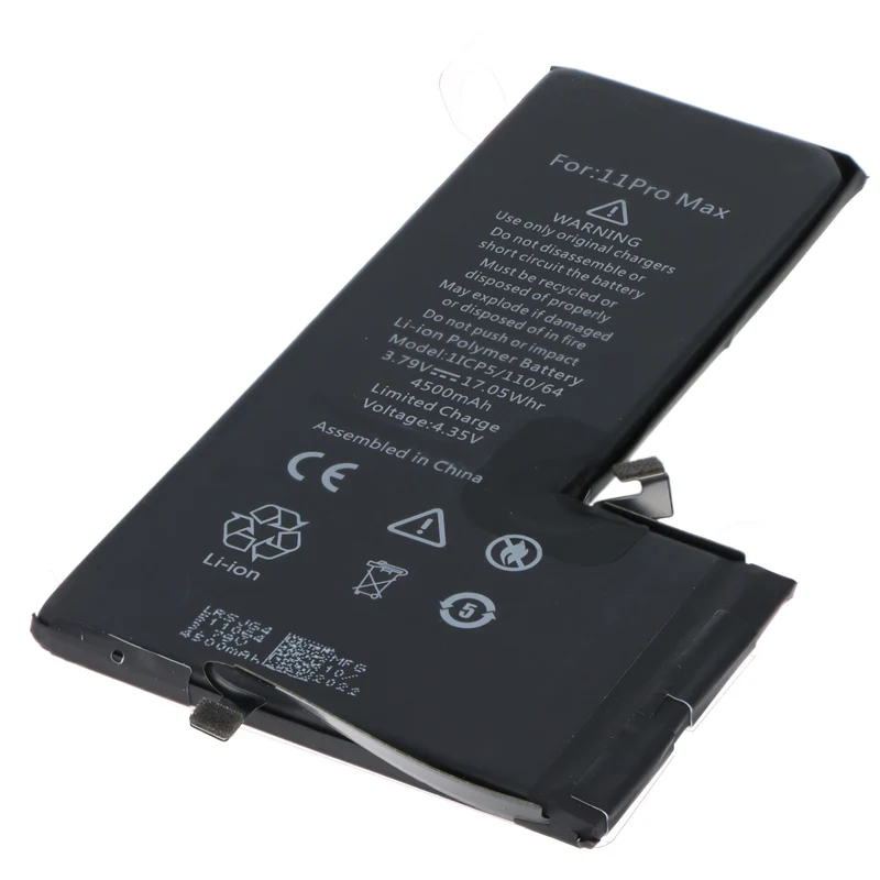 AccuCell Akku passend für Apple iPhone 11 Pro Max, Li-Polymer, 3,79V, 4500mAh, 17,0Wh, high capacity, built-in, ohne Werkzeug