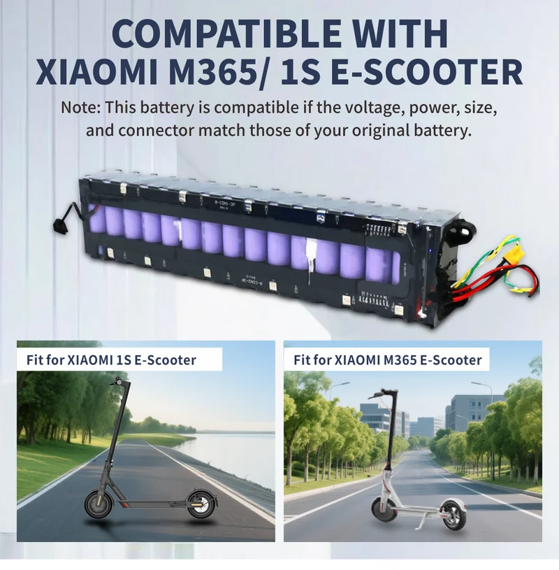 36V 10.5 Ah geeignet für Xiaomi M365 1S Roller mit Kommunikation 10S 3P 18650 Lithium Akkupack Softwareversion