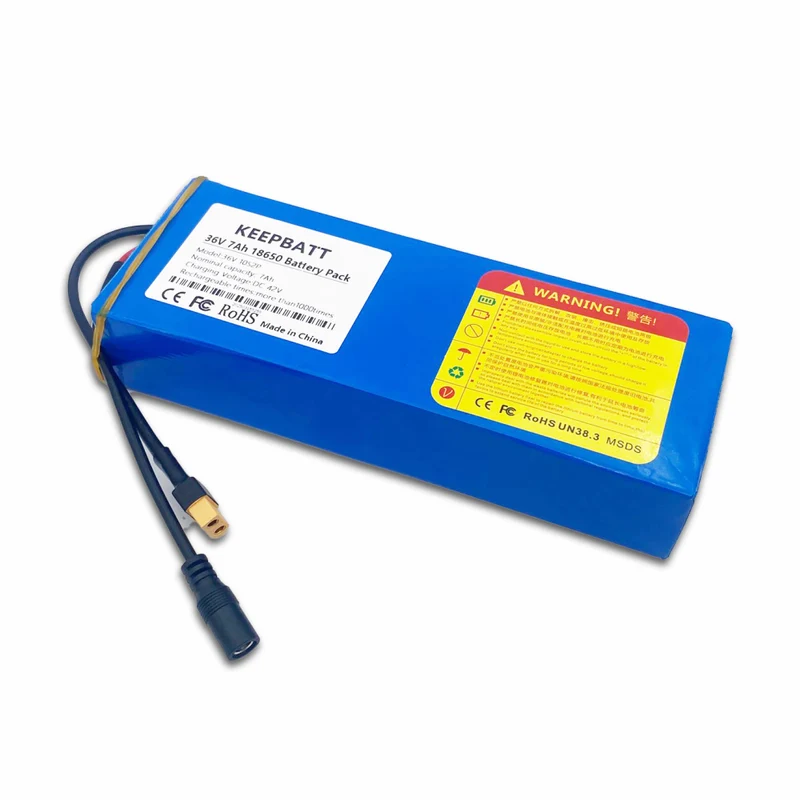 36V 10S2P 7Ah 450Watt 18650 Lithium-Ionen-Akku geeignet für Skateboard Elektrofahrrad XT60