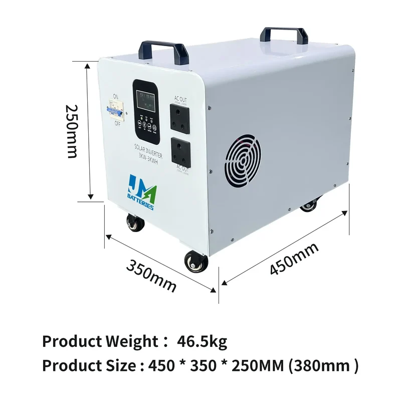 All In One Solar Battery System 25.6V 100AH 3KWh
