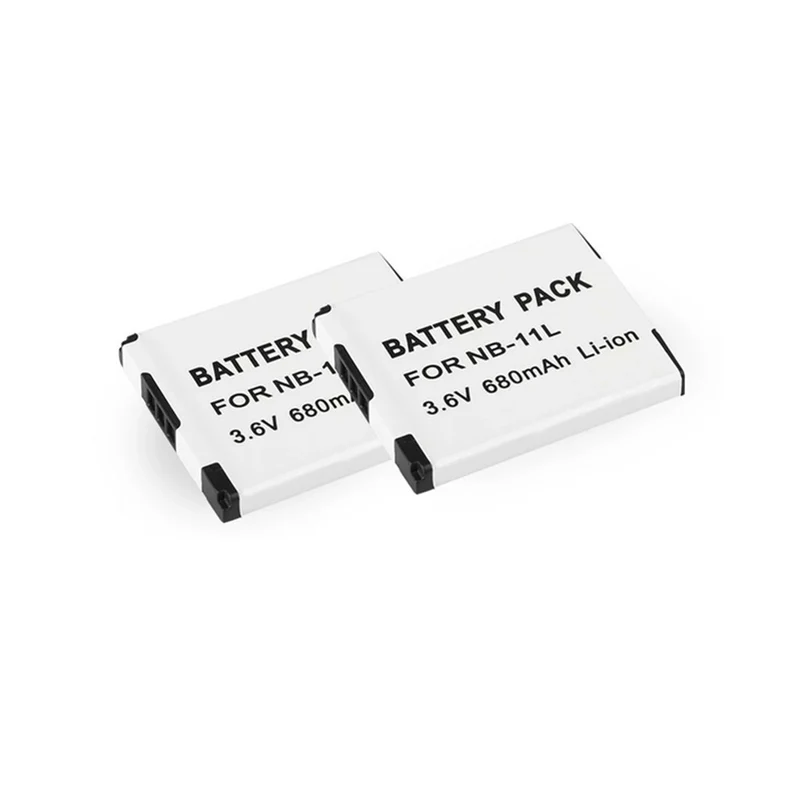 2PCS NB 11L 680mAh Akku für Canon A2600 IS A4000IS IXUS125 265 155 HS Kameraakku