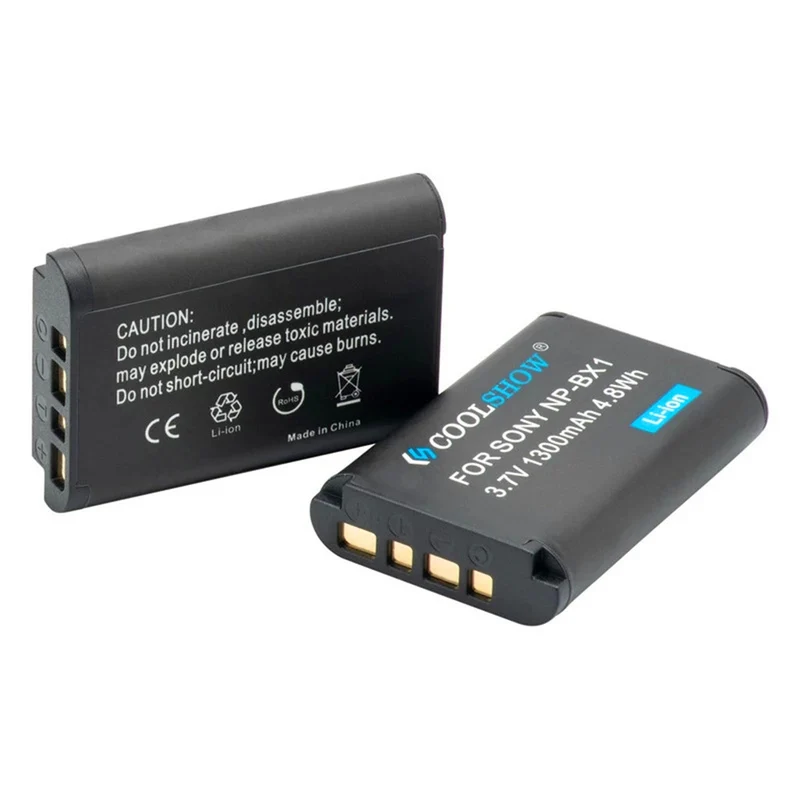 2PCS NP BX1 Kamerabatterie ist geeignet für hx300 hx50 dsc as100v m2 wx350 bateria np bx1 1300mah