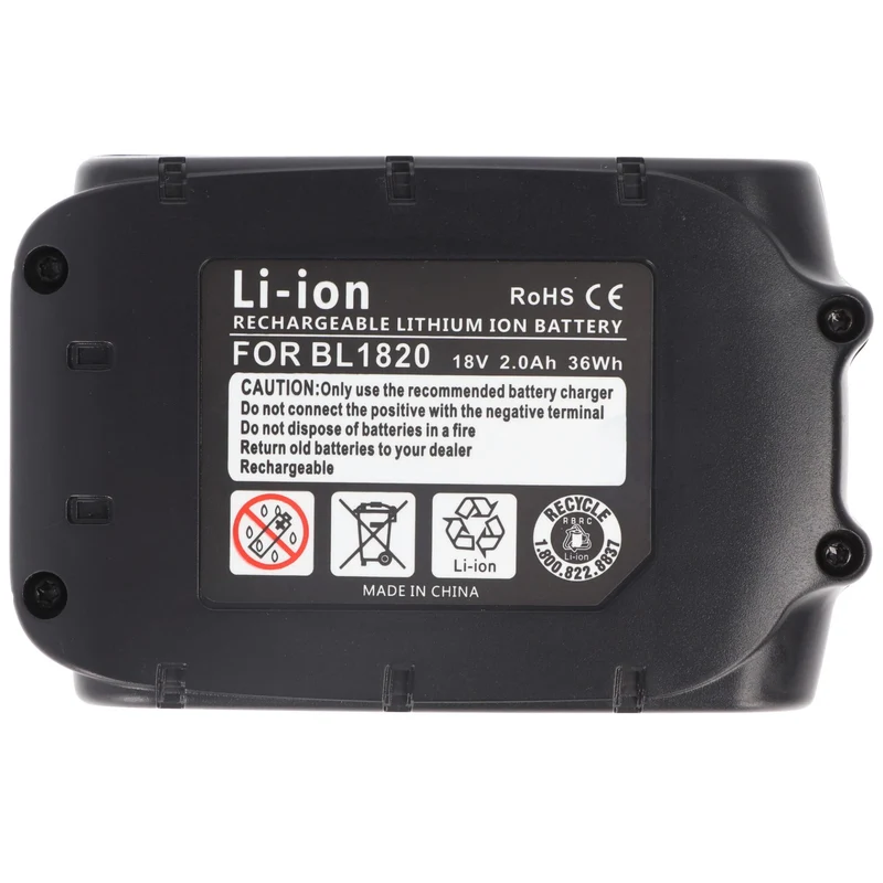 AccuCell Akku passend für Makita BL1820B Li-ion 18V, 2000mAh, kein original Makita Akku