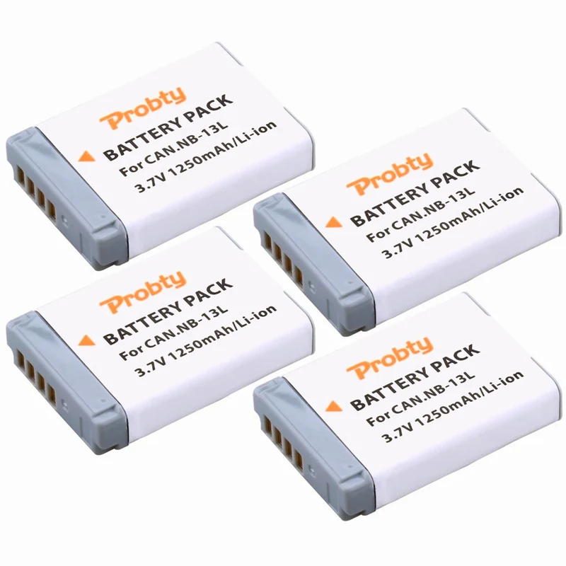 4 Stück NB-13L NB 13L NB13L Akkus für Canon PowerShot G5 X G7 X G7 X Mark II G9 X SX620 HS SX720 HS Digitalkamera 1250 mAh