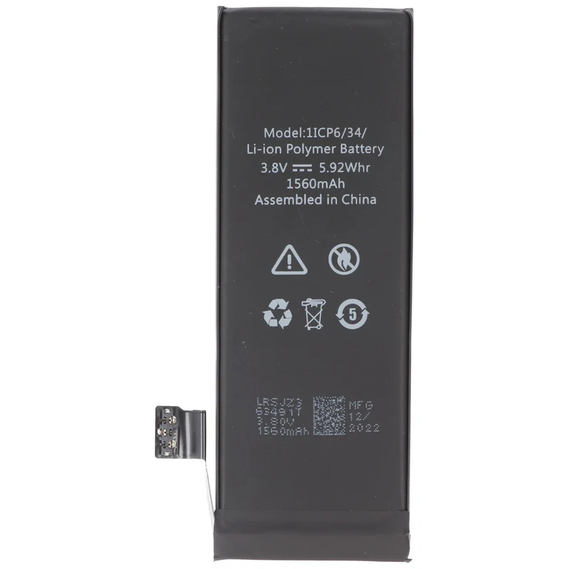 AccuCell Akku für Apple iPhone 5s Akku 616-0720, 616-0652, 616-0728, kein Original Apple Akku