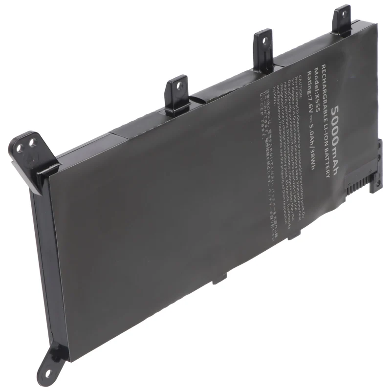AccuCell 5000mAh Akku passend für ASUS X555, C21N1347, Li-Polymer, 7,6V, 38,0Wh, built-in, ohne Werkzeug