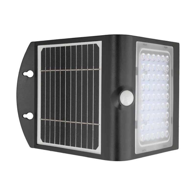 Goobay LED-Solar-Wandleuchte mit Bewegungsmelder, 4 W, austauschbarer Akku