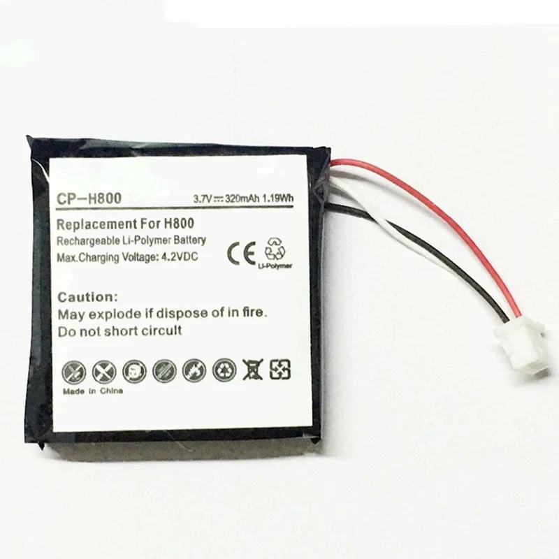 320mAh voller Ersatzakku 981-000337 AHB472625PST für Logitech H800 Kopfhörer 3-Draht-Anschluss