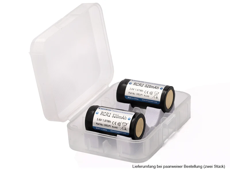 Keeppower RCR2 CR2-P1 15270 520mAh 3,6V Li-Ion Akku PCB-geschützt