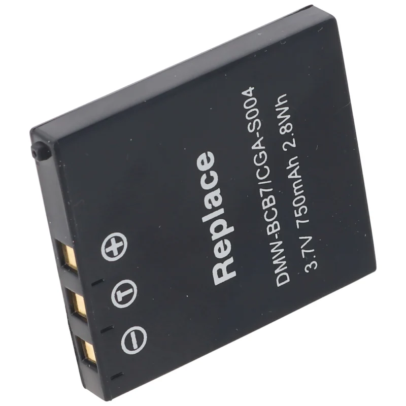 AccuCell Akku passend für Panasonic CGA-S004, DMW-BCB7, Li-Ion, 3,7V, 750mAh, 2,8Wh