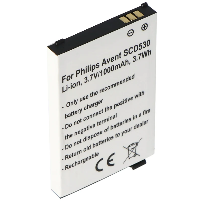 AccuCell Akku passend für Philips Avent SCD530 Li-Ion Akku BYD006649, BYD001743