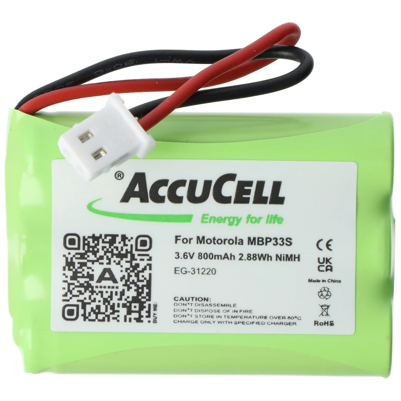 AccuCell Akku passend für Motorola MBP33S, NiMH, 3,6V, min. 700mAh, 2,9Wh