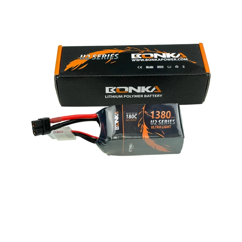 Bonka 6S 1380mAh 22,2V 180C/360C XT60 FPV LiPo