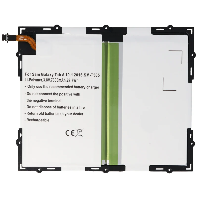 AccuCell EB-BT585ABA Akku passend für Samsung: Galaxy Tab A 10.1 M-T585, SM-T585C, SM-T585M 3,8 Volt 7300mAh