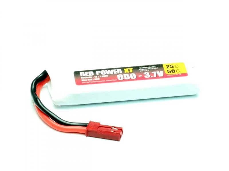 Pichler RED POWER LiPo Akku 650mAh – 3,7V 1S mit JST/BEC Stecker