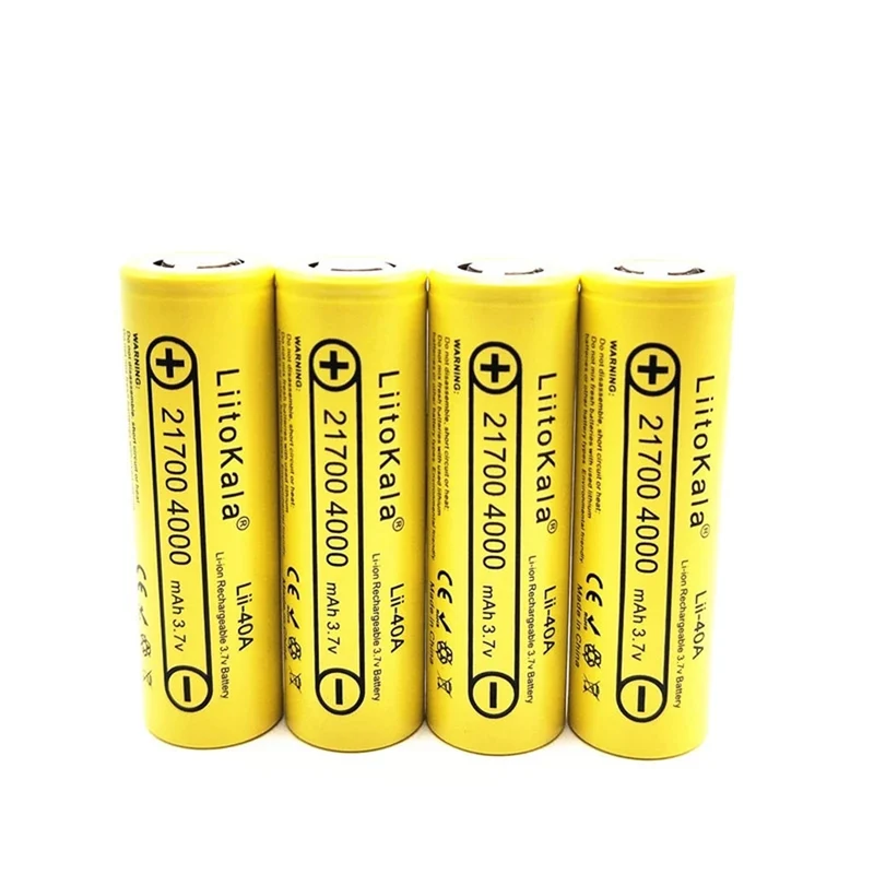 4pcs 21700 4000mAh Lithium-Akku 40A 3,7V 10C Entladung Hochleistungsakku Akku mit hohem Stromverbrauch