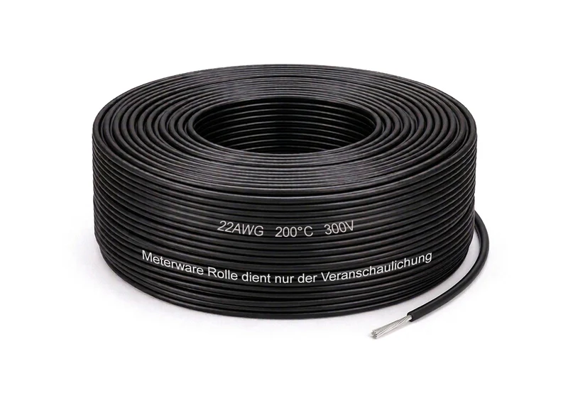 Keeppower Silikonkabel 22 AWG 0,3 mm² 200°C 300V flexibel verzinnt Meterware