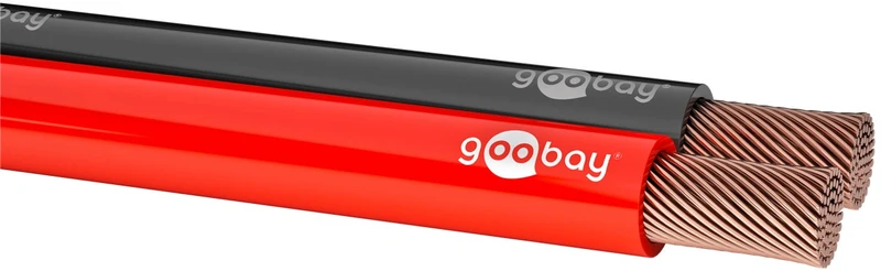 Goobay Lautsprecherkabel CCA - 100 m Rolle, Querschnitt 2 x 0,50 mm²