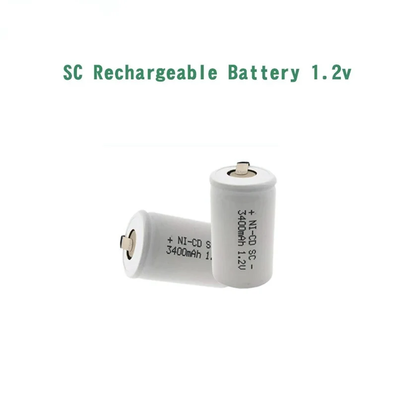 12 STÜCKE SC 3400 mAh 1,2 V Batterie 1,2 V Sub C NI CD Batterie, mit Bohrschrauber Schweißstück