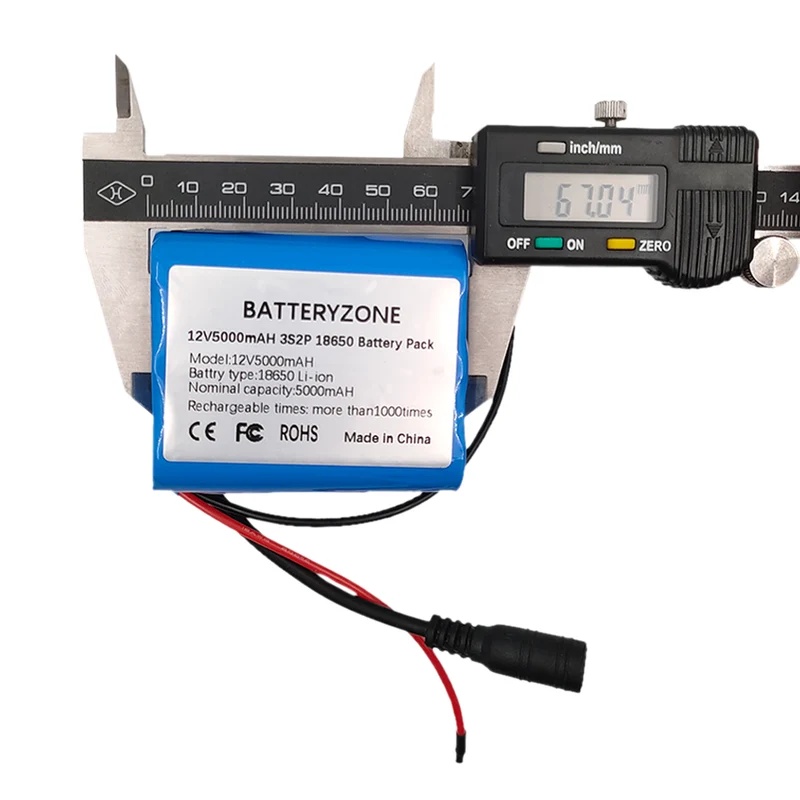 12V 5Ah 5000mAh 18650 Akku BMS Lithium Akku Schutzplatine mit 12,6V 1A Ladegerät