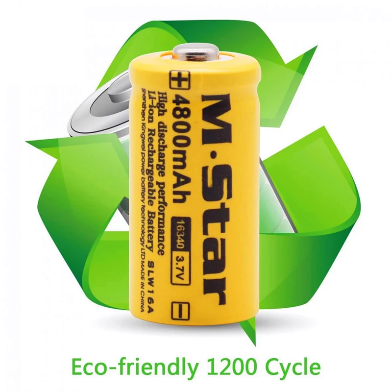 20pcs Kapazität 4800mAh 3,7V Lithium Ionen 16340 Batterie cr123A Batterie für LED Taschenlampe