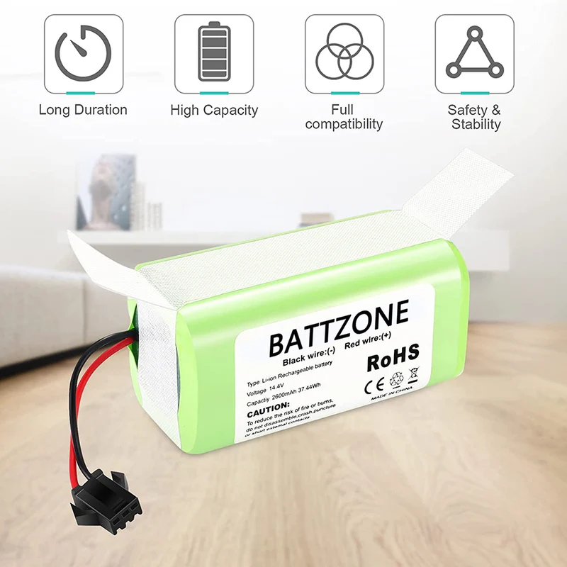 14,4 V 2600mAh Li-Ion Ersatzakku Für Eufy RoboVac Staubsauger 11 11S 11S MAX 12 15C 15C MAX 15T 30 30C Max 35C