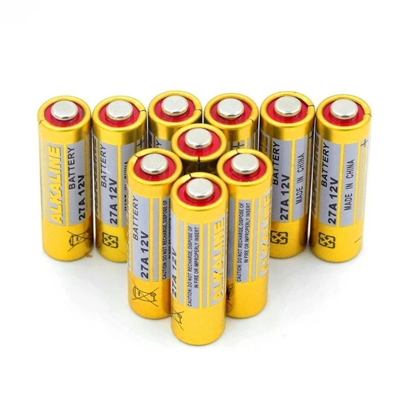10PCS 27A 12V primäre alkalische Trockenbatterie 27AE 27MN A27 für Türklingel Walkman Fernbedienung