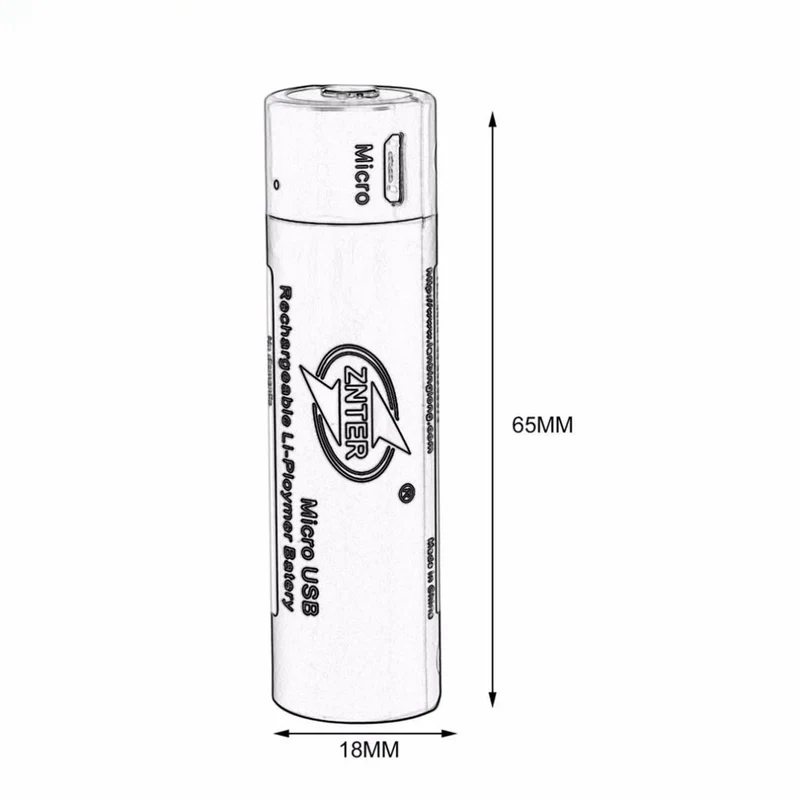 2 ultraeffiziente 18650 3,7 V 1500 mAh Micro USB wiederaufladbare Lithium-Polymer-Batterien für Fernbedienungssenderteile