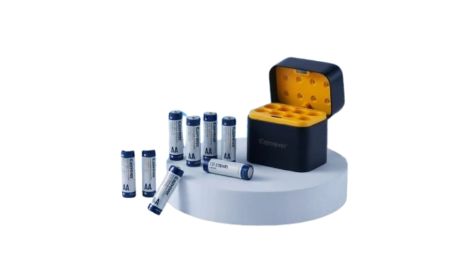 Keeppower I8 Ladegerät mit 8× 1,5V AA Li-Ion-Akkus (4700mWh) – USB-C Eingang