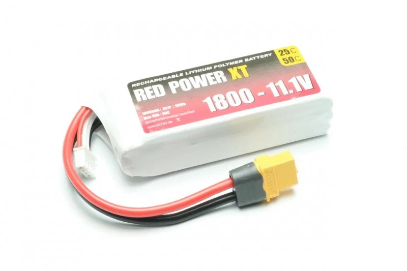 Pichler RED POWER XT LiPo Akku 1800mAh – 11,1V 3S1P mit XT60 Stecker