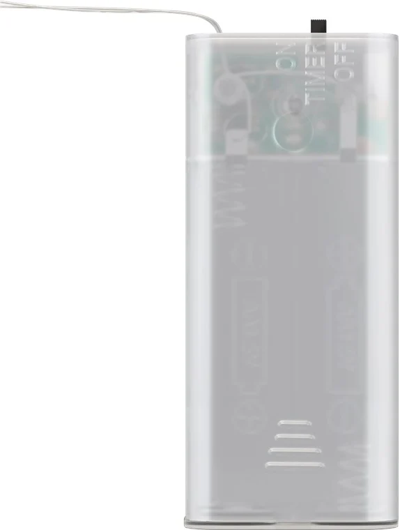 Goobay 20er LED-Silberdraht-Lichterkette "Tannenzapfen & rote Beeren" - mit Timer-Funktion, warmweiß (3000 K), batteriebetrieben