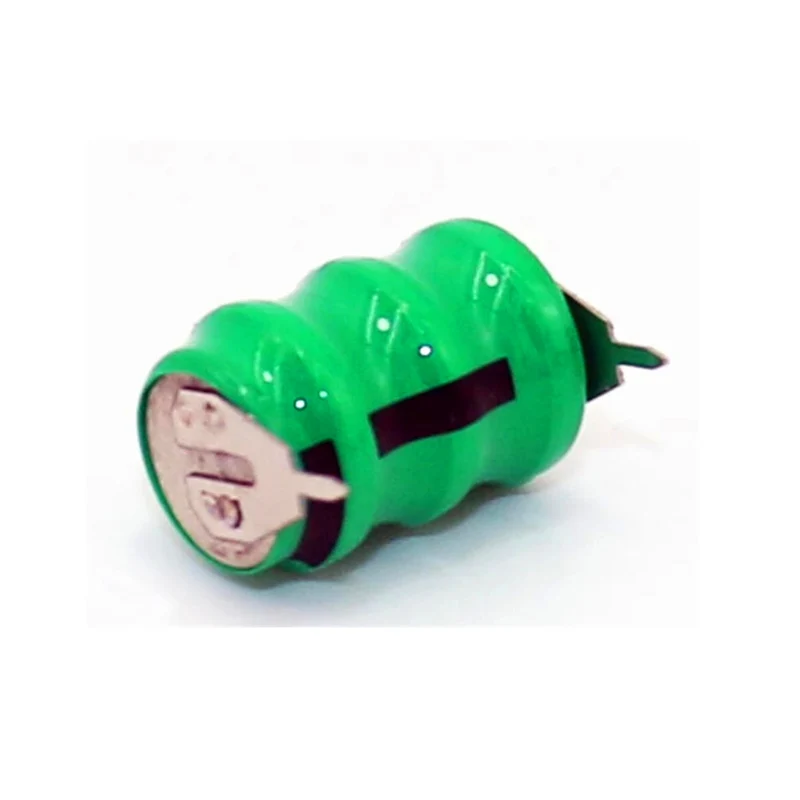 3Pcs Ni-MH-Knopf wiederaufladbare SPS-Datensicherungsbatterie 3,6V 40MAH mit 2Pin-Laschen