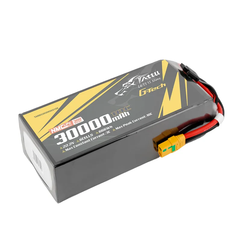 Tattu Semi-Solid State 300Wh/kg 30000mAh 10C 22,2V 6S1P G-Tech Lipo-Akkupack mit XT90S-F