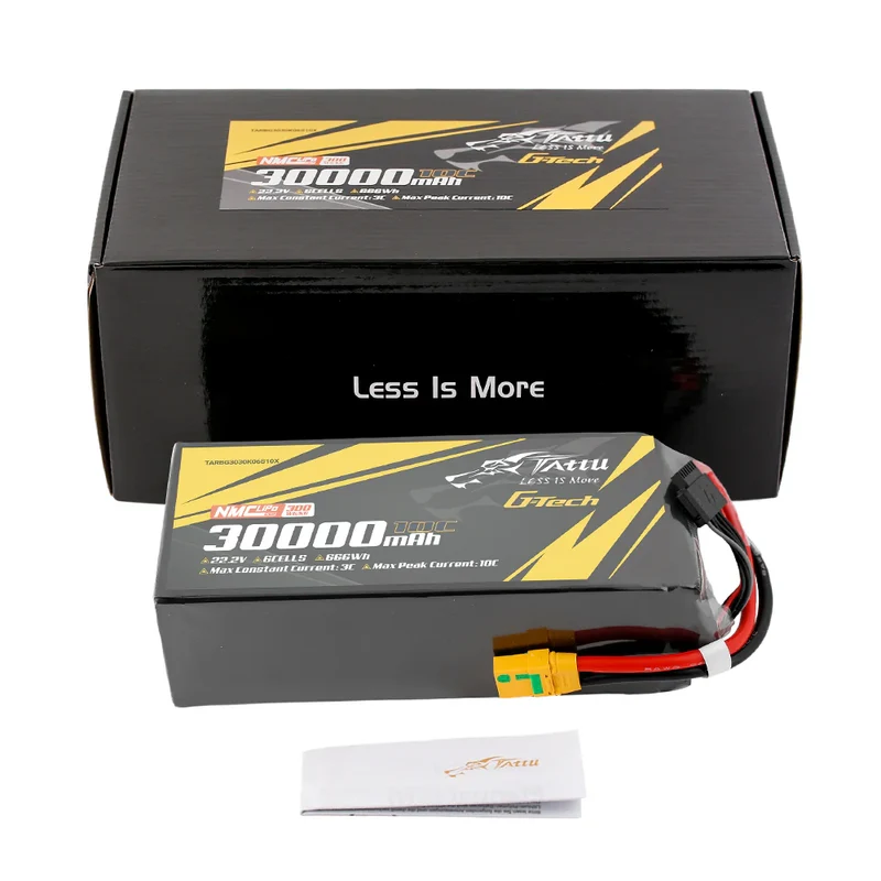 Tattu Semi-Solid State 300Wh/kg 30000mAh 10C 22,2V 6S1P G-Tech Lipo-Akkupack mit XT90S-F