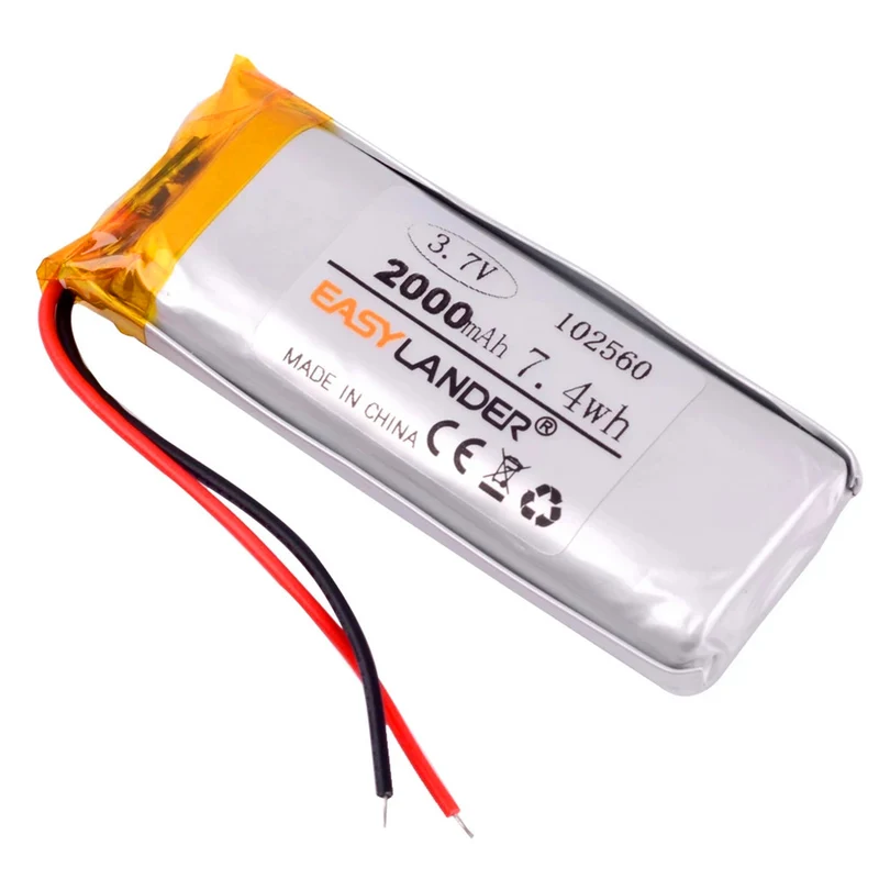 3,7 V 2000 mAh 102560 Lithium Polymer Akku Akku Lithium Ionen Lithium Akku für E Book Mobile Power DIY Tablet