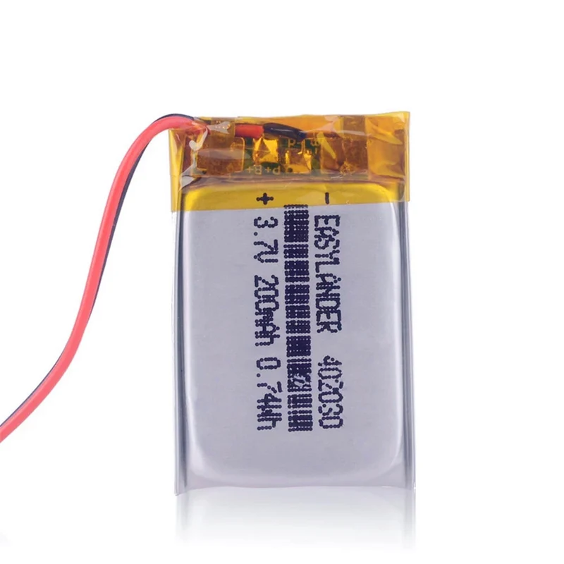 5pcs 402030 3,7V 200mAh Akku, geeignet für MP3 MP4 MP5 Uhr DVR GPS PDA BH-214 BH-111