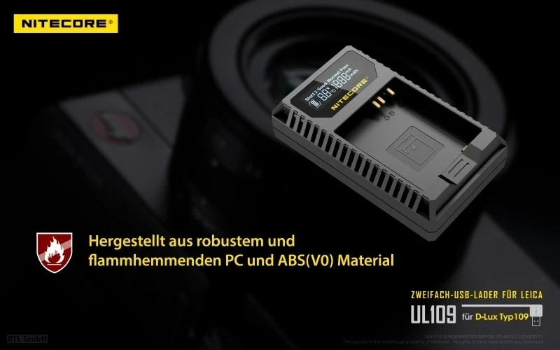 Nitecore UL109 USB-Ladegerät für Leica Cameras