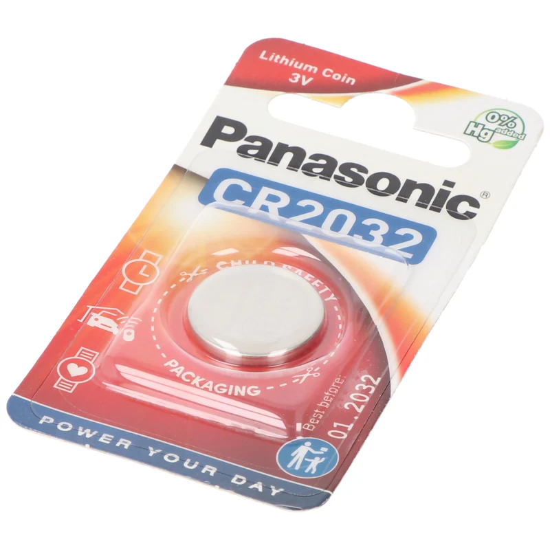Panasonic Batterie Lithium, Knopfzelle, CR2032, 3V Electronics, Lithium Power
