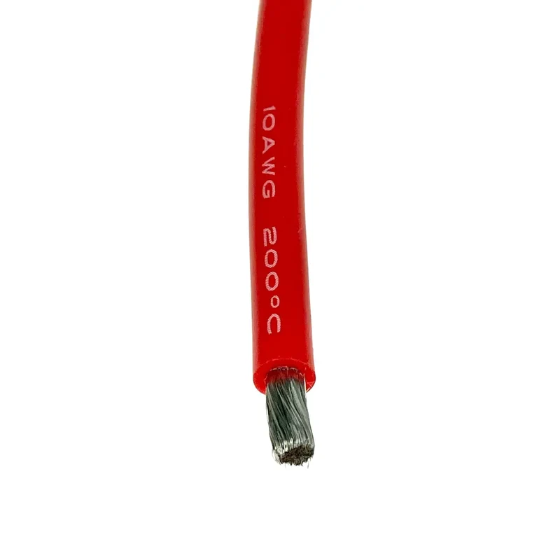 Silikonkabel 10AWG (5,27mm²) rot/schwarz