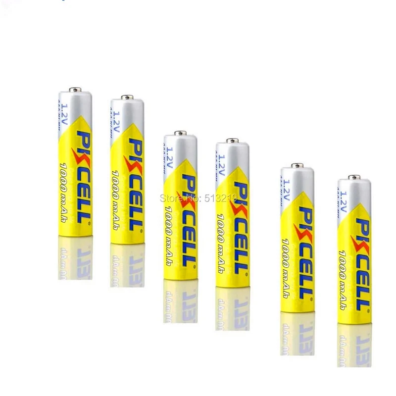 6 Stück 1,2 V 1000mAh AAA Akku Ni-Mh Batterien