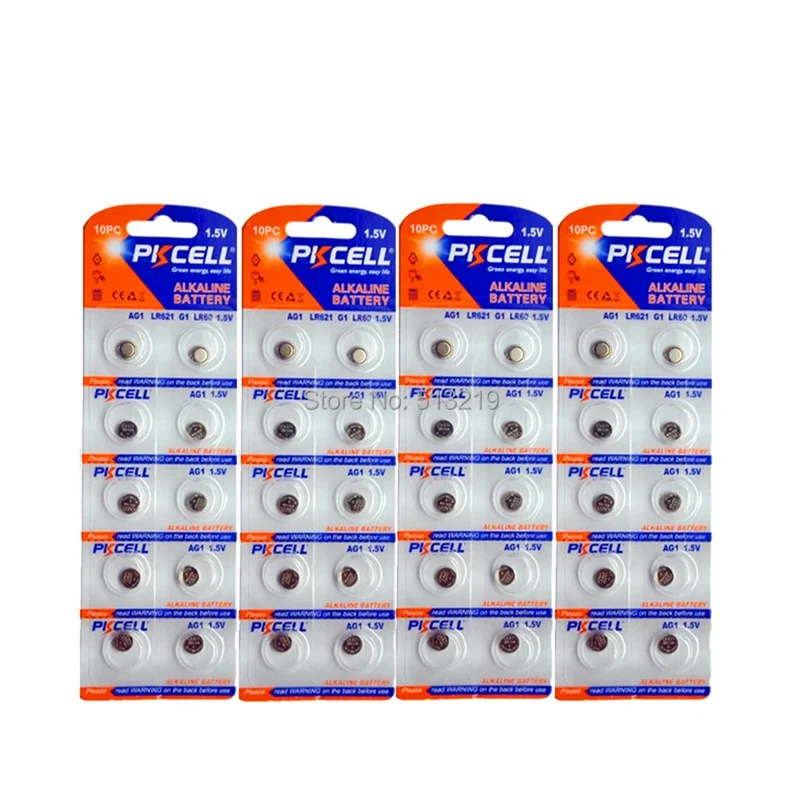 40PCS /4 karte ag1 364 sr621Sw lr621 621 lr60 Alkaline Batterie Knopfzellen Batterien Uhr Batterie 1,5 v Taste zelle