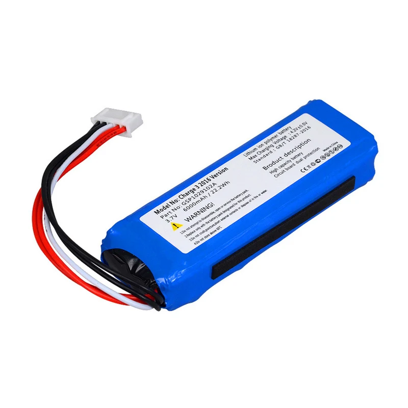3.7V 6000mAh Batterie GSP1029102A für JBL Charge3 2016 Version Lautsprecher