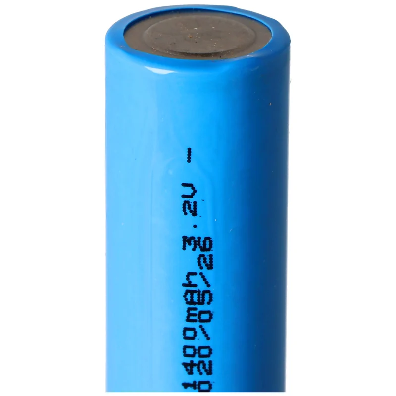3,2 Volt Solar Akku Lithium 18650 IFR LiFePo4 Akku Abmessungen ca. 66,1x18mm mit Kopf ungeschützt, 1400-1500mAh,