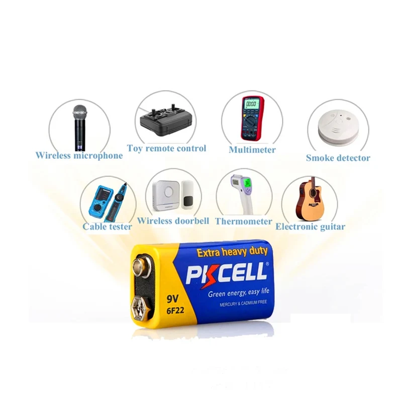 10 stücke X 9 v thermometer batterie Dauer Batterien Carbon Zink Super Heavy Duty Batterien