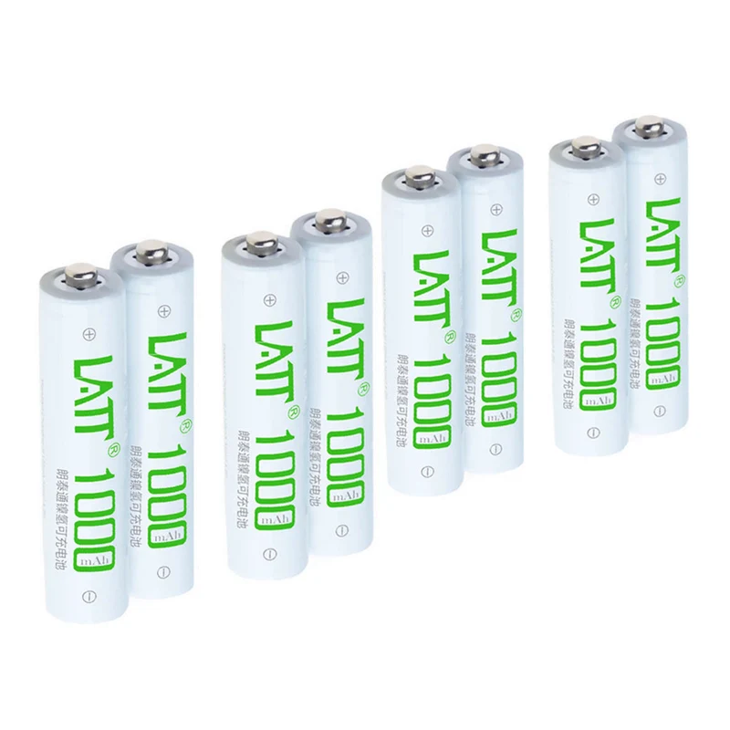 8 stücke NIMH AAA 1000Mah 1,2 V 3A Ni-Mh wiederaufladbar Batterie Akku