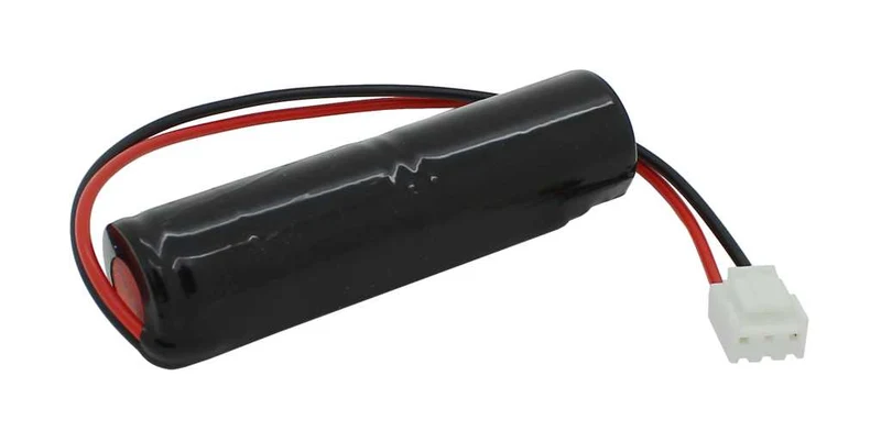 AccuCell Notleuchtenakku NiMH 2,4V 2500mAh L1x2 Sub-C mit 200mm Kabel Stecker ersetzt Zumtobel 00154465